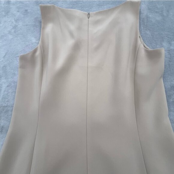 Ann Taylor Classic Beige Sleeveless Sheath Dress - Picture 6 of 13